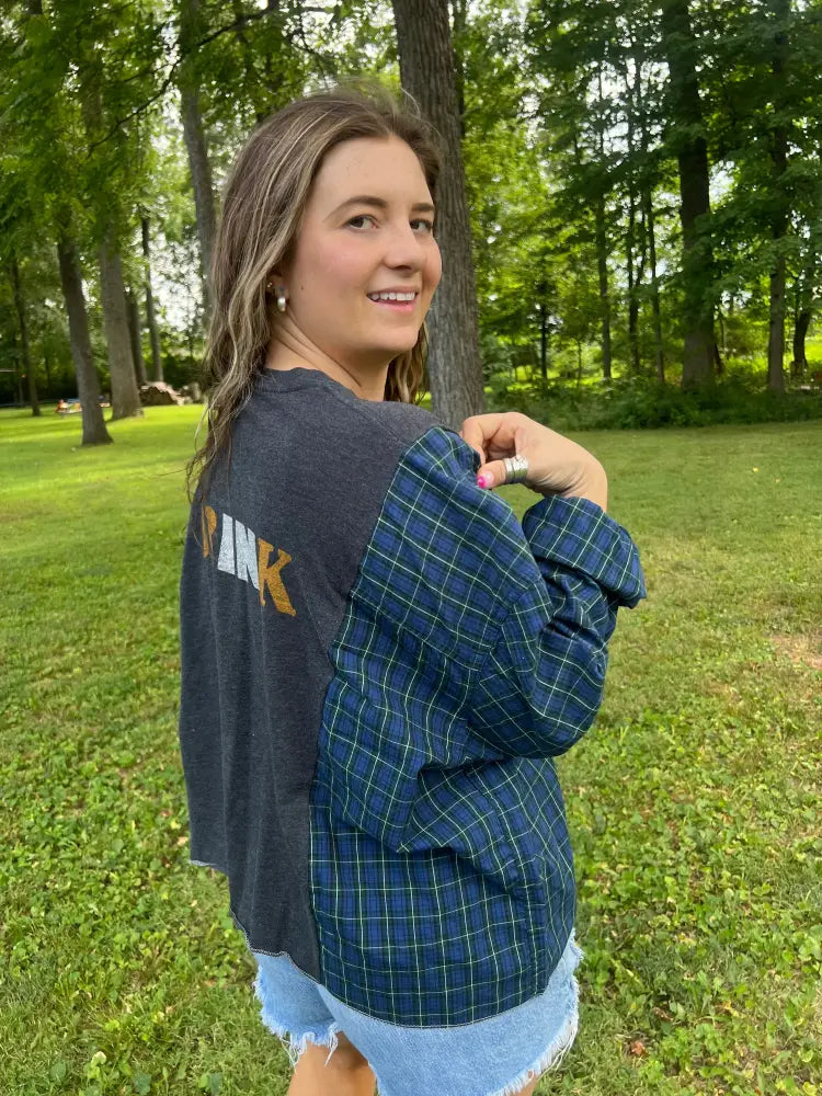 Reworked Indiana Beer Flannel Long Sleeve Shirts & Tops